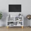 VidaXL TV Cabinet with Solid Wood Legs White 69.5x30x50 Cm