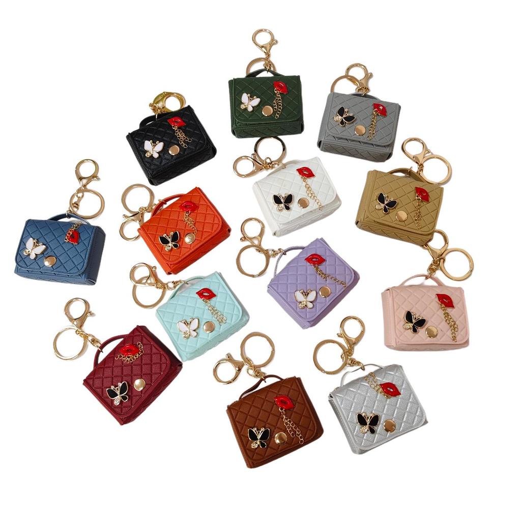 Мини брелок-подвеска для сумки в стиле аргайл и кошелек для монет