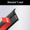 2M T-образный черный резиновый автомобильный край лобового стекла, уплотнительная лента, звукоизоляция, новинка