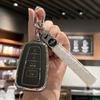 Car Key Case Cover Key Holder with Keychain for Toyota 2018-2022 RAV4 Camry Corolla Avalon C-HR Prius GT86 Highlander