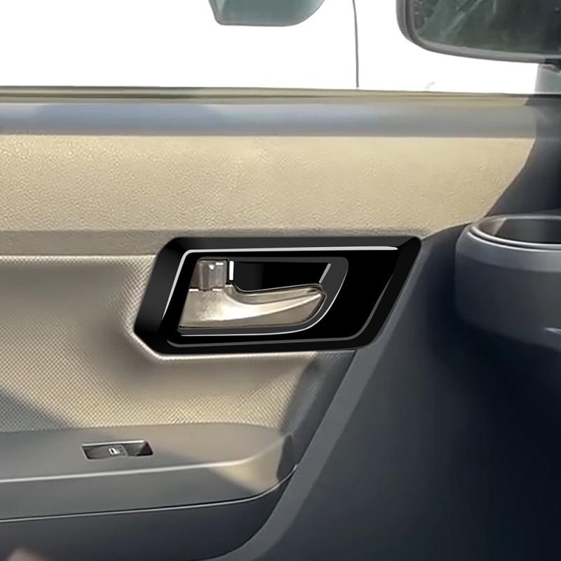 ДЛЯ DAIHATSU MIRA 2017-2025 ABS углепластик черный Салон автомобиля Дверь подлокотник двери Ручка двери чаша Декоративная накладка Отделка аксессуары