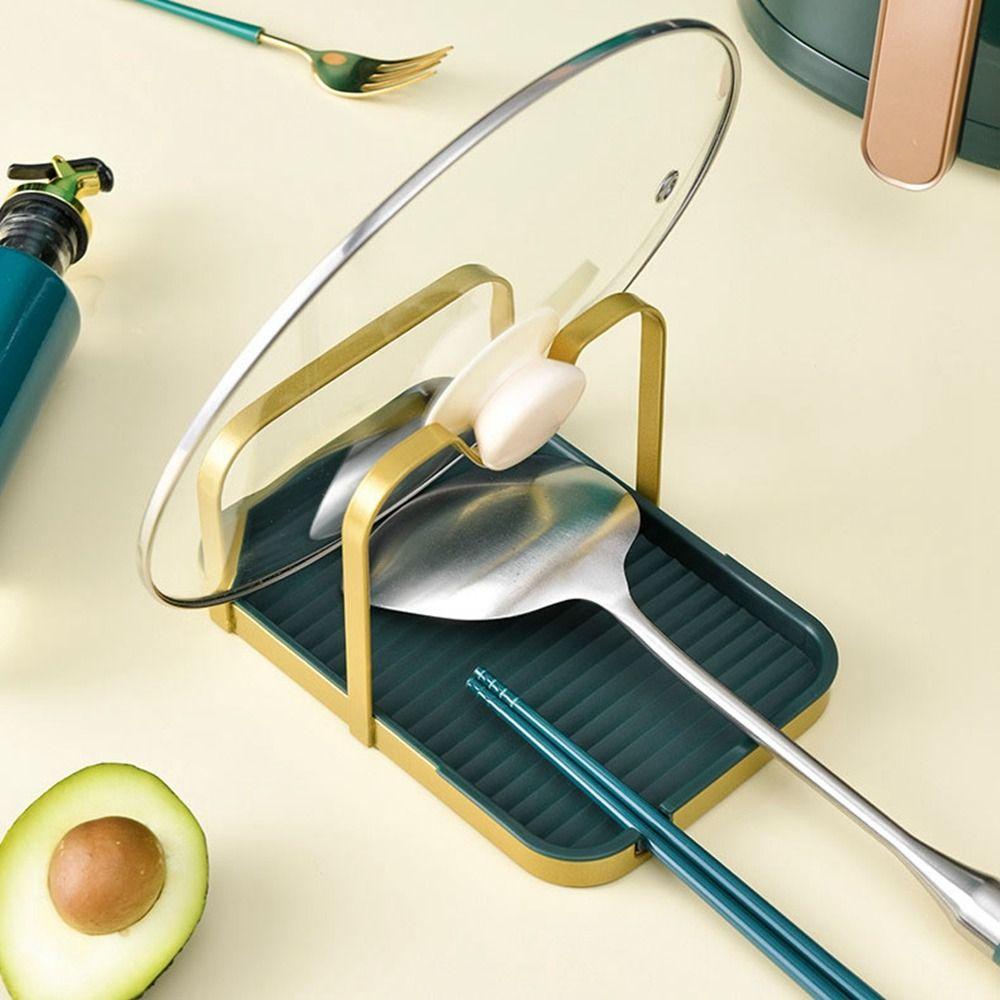 Removable Pot Lid Holder Quick Drainage Cutting Board Rack Shovel Spoon Rest Kitchen