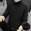 Элегантный и элегантный мужской свитер с защитой от катышков, высококачественный трикотажный свитер с высоким воротом, облегающий свитер с длинным рукавом, однотонная трендовая мужская одежда
