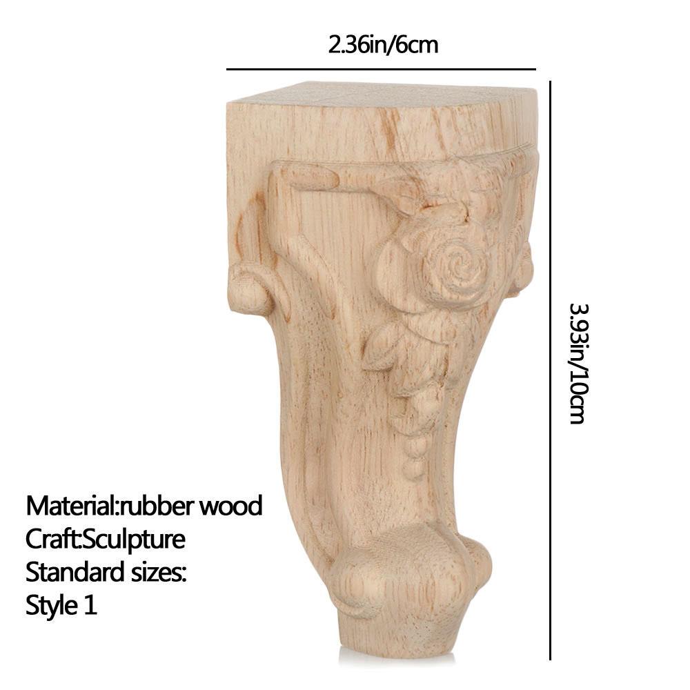 Accessories Decoration Crafts Home Decor Furniture Foot Legs Vintage Wood Carved Cabinet Seat Feets