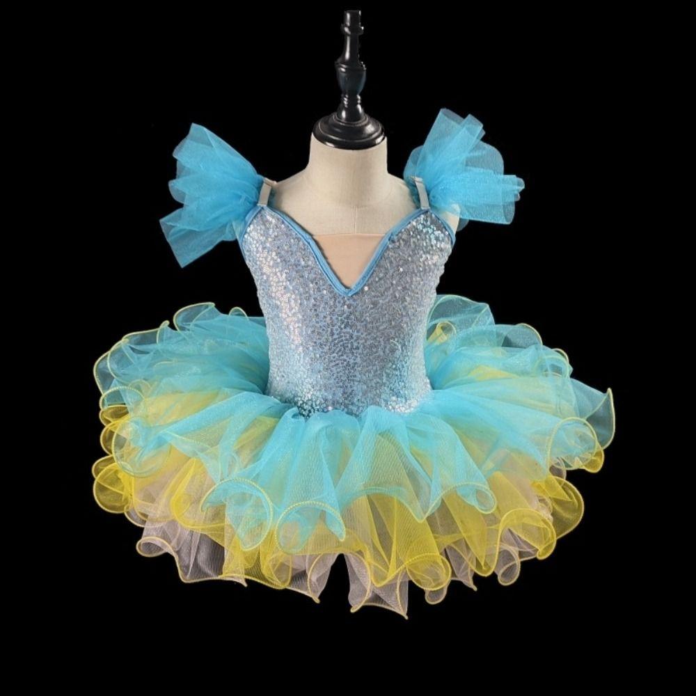 Sequin Ballet Tutu Modern Princess Dress Dance Skirts Fashion Kids Ballet Dress  Children