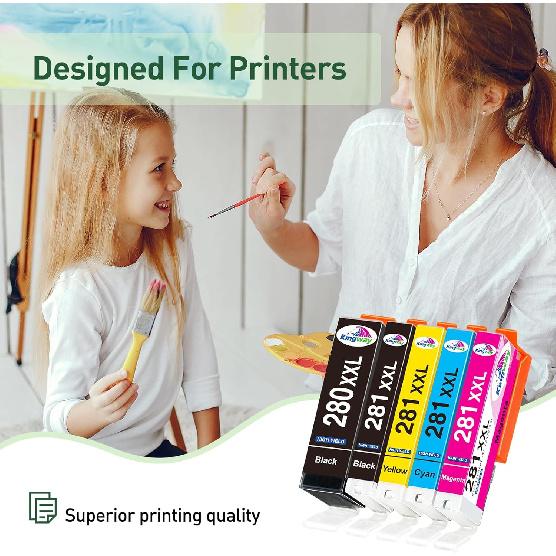 280XXL 281XXL Replacement for Canon Ink 280 and 281 cartridges 280XXL Ink 281XXL PGI-280XXL CLI-281XXL for Canon TR8620a Ink Cartridges for Pixma