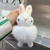 Cartoon Animation Real Fox Plush Rabbit Key Chain Pendant Fashion Kawaii Rabbit Fur Ball Car/Backpack Accessories Ppendant Toy