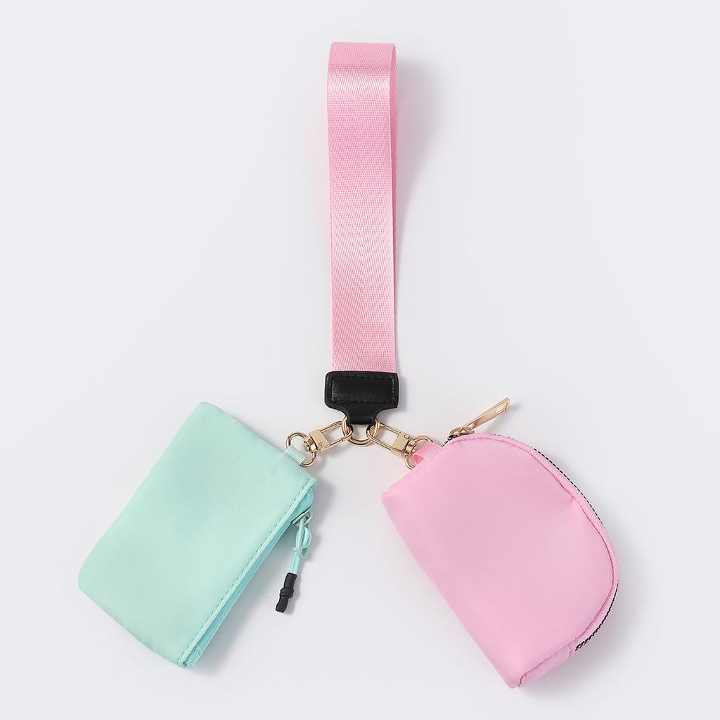 Такая же сумка на запястье, портативная мини-модная, подходящая по цвету, сумка для смены цвета, нейлоновая водонепроницаемая сумка для хранения ключей