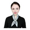 Шелковый шейный платок с неровным геометрическим узором, устойчивый к сминанию, с магнитной застежкой-имитацией жемчуга, аксессуар для наряда