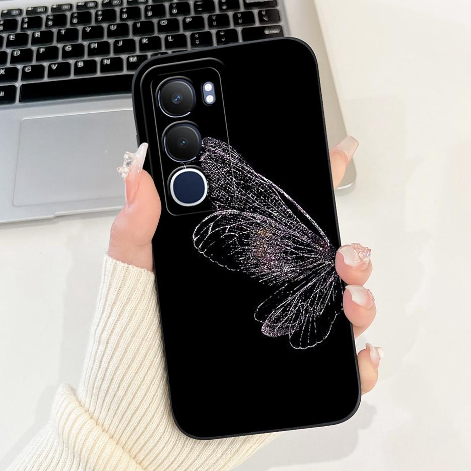 Для Vivo Y19s 4G Чехол V2419 Милый Кот Сетчатый Рисунок Чехол Ударопрочный Мягкий Силиконовый Чехол для Телефона Для Vivo Y19s Y 19 s VivoY19s Fundas