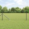 VidaXL Chain Link Fence with 7 Pointed Posts 0.4x10 M Galvanized Steel 3351182