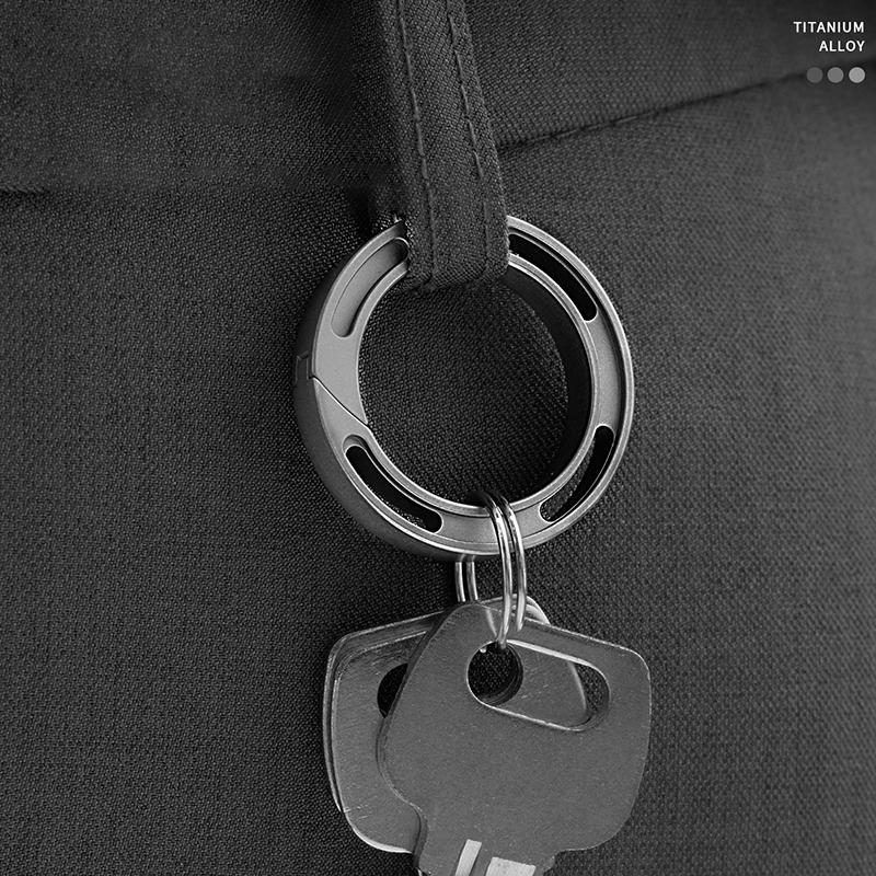 Механический брелок-подвеска из титанового сплава, световой, прочный EDC-гаджет, простая мини-застежка, круглая брелок-ключница, подходит для различных ключей
