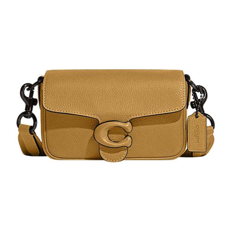Coach Tabby 18 Flap Closure Shoulder Bag With External Open Pocket Women Shoulder Bag Tan CC103-FLX