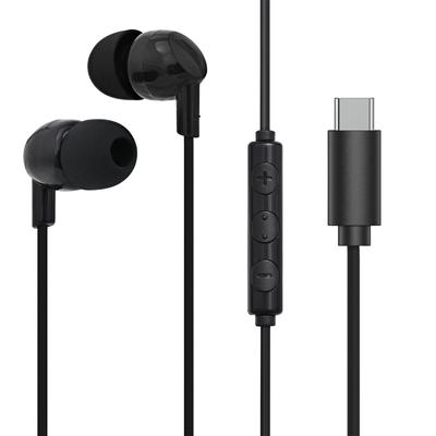 Наушники TOPLAND USB Наушники с микрофоном и пультом дистанционного управления Проводные стерео iPhone Android Смартфон Мобильный телефон Type-C 1.2m (черный)