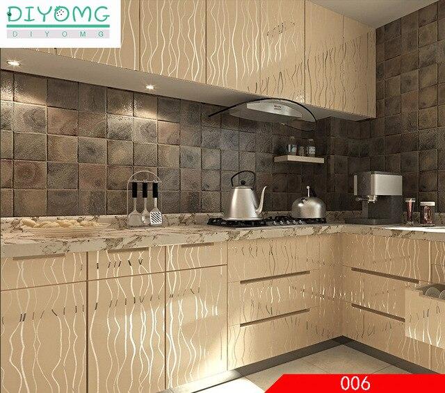 Thick PVC Furniture Cabinet Self Adhesive Film Sticker Gold Paint Stripe Wallpaper Silver Line Waterproof Wardrobe Contact Paper