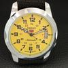ЯПОНСКИЕ ВИНТАЖНЫЕ ОТРЕМОНТИРОВАННЫЕ АВТОМАТИЧЕСКИЕ МУЖСКИЕ ЧАСЫ SEIKO 5 С ЖЕЛТЫМ ЦИФЕРБЛАТОМ a445762-1