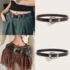 Luxury PU Leather Belt Retro Jeans Belt Y2k Western Cowboy Belt  Unisex