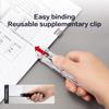 High Quality Traceless Clip Pusher Hand Push Metal Paper Binding Clip Reusable Document File Stapler Student Gift