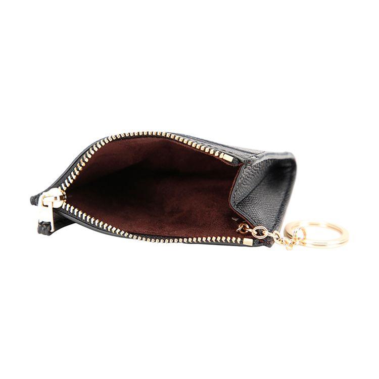 Coach Кожаный держатель для карт и ключница Skinny 11 с логотипом, мини-аксессуары для женщин, черный 88250-IMBLK