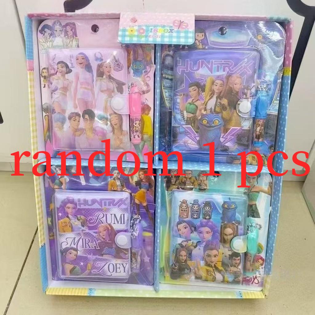 2026 new In Stock Hot KPOP Demon Hunters Notebook with Pen Set, Cartoon Student Stationery Journal Notebook for Fans Gift