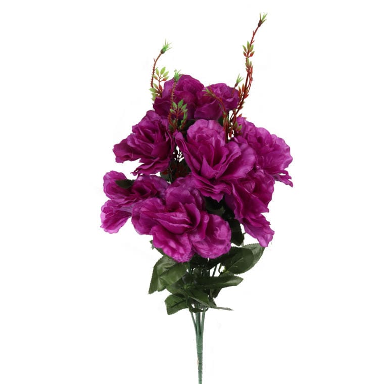Bouquet of 7 ROSES artificial flower purple 70 CM