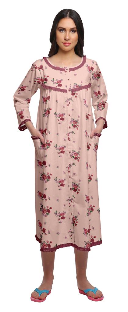 Moomaya Ночная рубашка с принтом 3-4 рукава, хлопковая пижама для кормящих мам