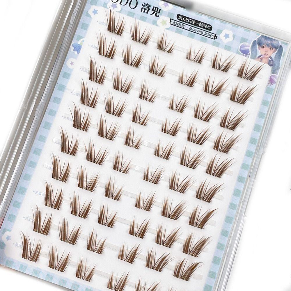 DIY Brown Lash Clusters Cat Eye Style Individual Lashes Women Eye Lashes Eyelash Extension