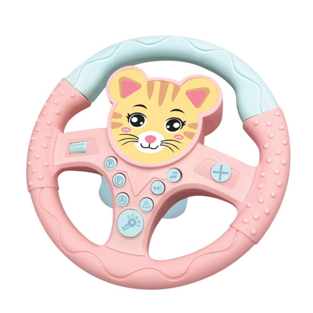 Multi Functional Cartoon Copilot Steering Wheel Montessori Simulate Driving Car Toy Children Gift
