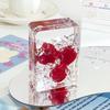 Rectangular Acrylic Ornament Transparent Oil Flowing Sand Ornament Fruit Sand Ornament  Home Decor