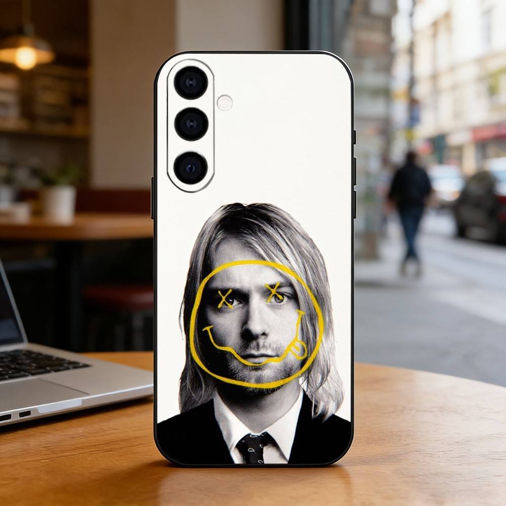 Nirvana Rock Band Phone Case Black Silicone Soft For Samsung Galaxy A73,A72,A71,A70,A53,A52,A51