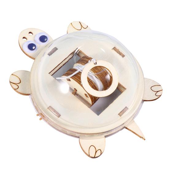 1 набор игрушек-черепах из дерева, набор для самостоятельной сборки, головоломка из дерева, тянущая черепаху, строительные поделки для детей, образовательная игрушка для физики и научного эксперимента STEM