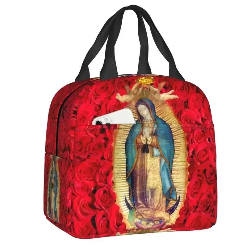 Ланч-бокс с термоизоляцией «Дева Мария» для женщин, теплый, сумка-холодильник, термосумка, контейнер для еды для работы, школы, пикника, сумка-тоут