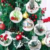 12pcs 6cm Transparent Christmas Ball Pendants, Christmas Party Decoration, Christmas Tree Hanging Decoration
