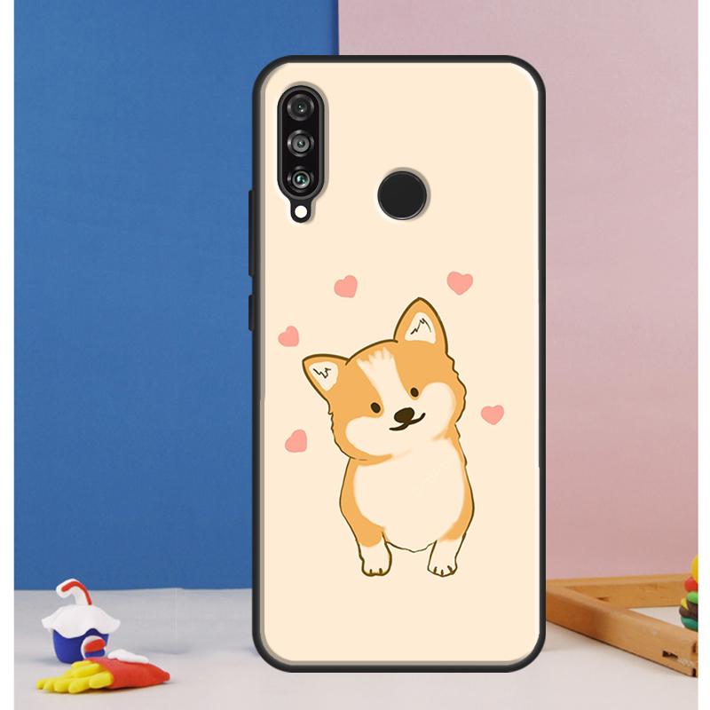 Мультяшный чехол с корги для Huawei Nova 12s 7i 8i 11i 12i 9 10 SE Y73 Y90 Y70 Y72 Y61 Y91 P30 P40 Lite P60 Pro