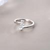 Hot Sale Adjustable Fashion 26 Letters Ring  925 Sterling Silver Jewelry For Women Gift