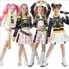 Kids K-pop Rumi Zoey Mira Cosplay Huntrix Costume 3D Print Demon Hunters Mira Stage Costumes Child Halloween Party Clolthes Set
