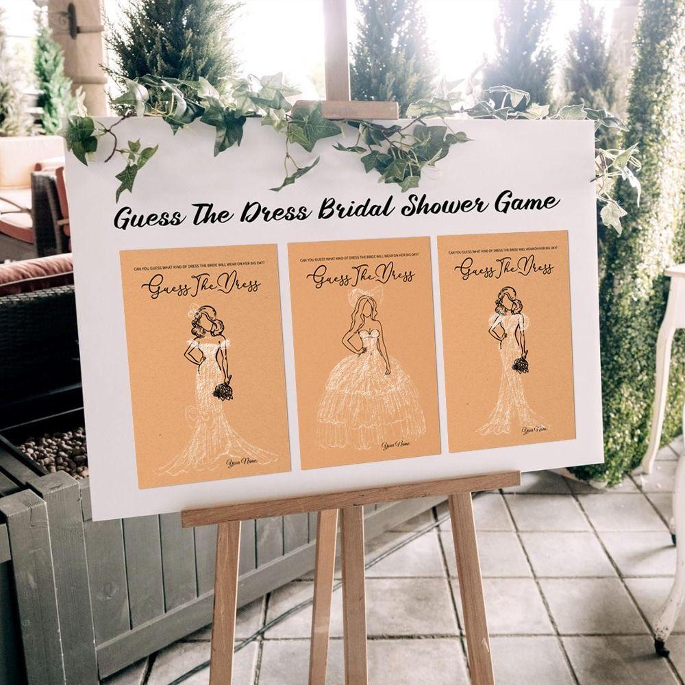 10Pcs Guess The Dress Bridal Shower Game Interactive Guest Party Game New Wedding Game Card