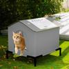 Laiqianle Outdoor Cat Outdoor Pet Weatherproof Stray Cat Cool In Warm In Pet House Winter Cat Closed Outdoor Pet Tent for Easy To Stray Cat Air Cat