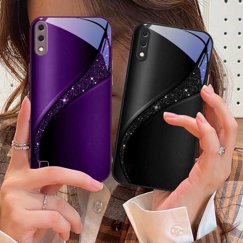 Блестящая золотая галактика Для Samsung M02 12 Note 8 9 10 20 A 01 A02 A03 Core 04 05 06 10 12 13 14 15 A16 стекло Ультра чехол для телефона