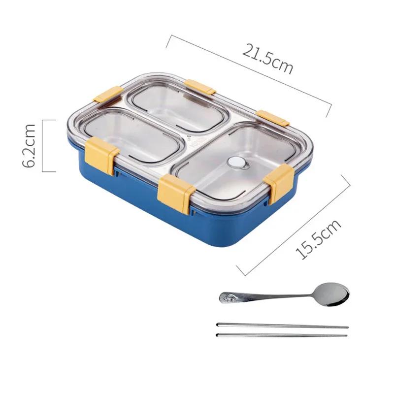 Портативный ланч-бокс с вкладышем из нержавеющей стали 304 и столовыми приборами, контейнер для еды для пикника и кемпинга, бенто-бокс, нож для стейка, золотая ложка, вилка