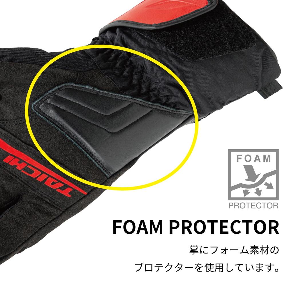 RS TAICHI Мотоциклетные перчатки с холодным сенсорным экраном Long Sonic Winter M, Осень/Зима, Водонепроницаемые, Защитные, Теплые, Совместимые, Встроенная защита,