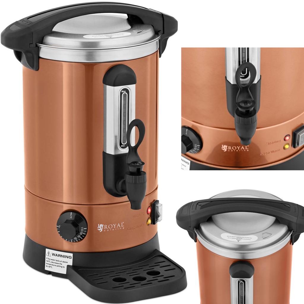 Double-Walled Water Heater With Drainer 61 L 1500 W Orange