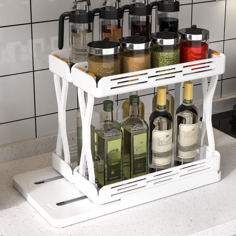 Выдвижные поворотные полки для кухонных специй Стеллажи для хранения графинов