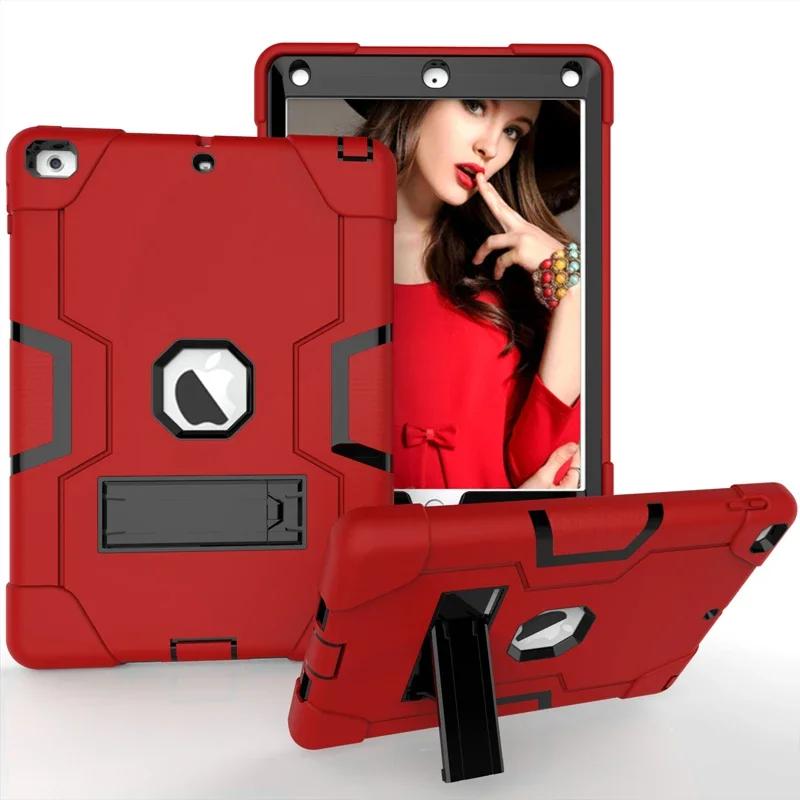 Чехол Armor Stand Shockproof для планшета для детей iPad Air 10.2 10.5 11 12.9 дюймов 2024 iPad Pro 9.7 Mini 6 5 4 3 2 7th 8th 9th Cover