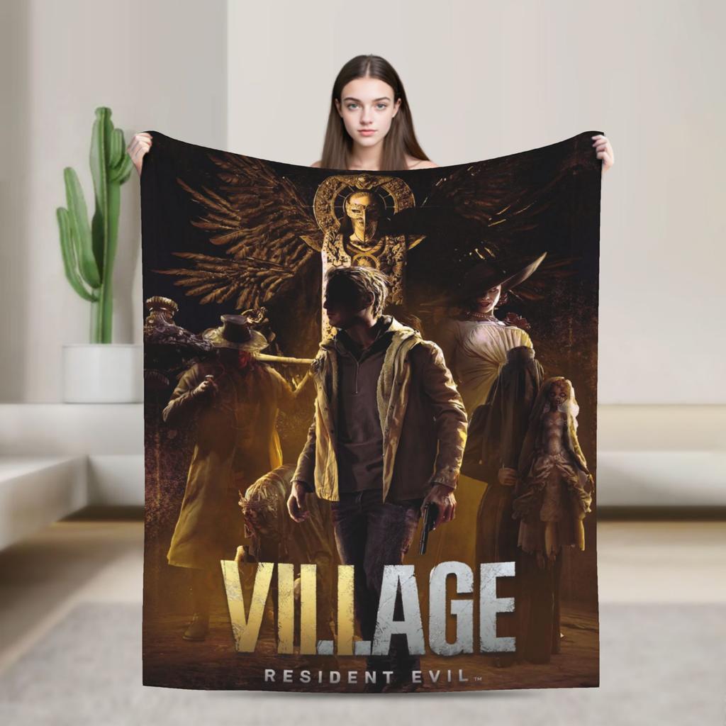 Resident Evils Village Soft Blanket  Kids Plush Throw Blanket Print Couch Chair Flannel Bedspread Sofa Bed Cover