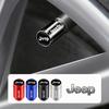 Колпачки на ниппель колеса автомобиля 4 шт. Для Renegade Wrangler JK JL Grand Cherokee Металлический пылезащитный клапан Защитный аксессуар