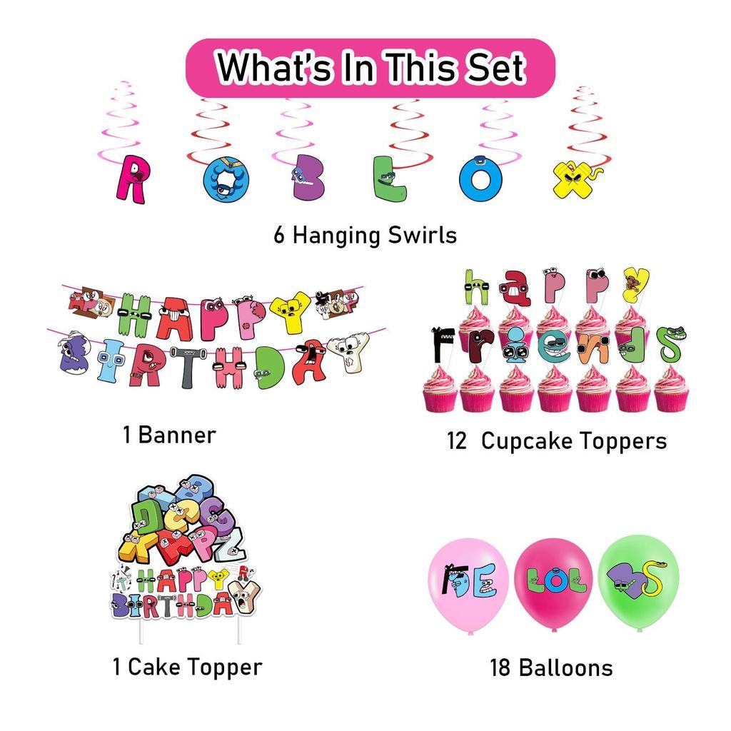 Волшебный набор флажков на ленте с тематикой Alphabet Lore для украшения дня рождения