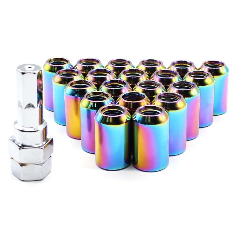 DEFT M12x1.5 Racing Wheel Lug Nuts 20 Pcs Racing Car Steel Wheel Extended Nuts Stainless Steel Car Wheel Rims Lug Nuts