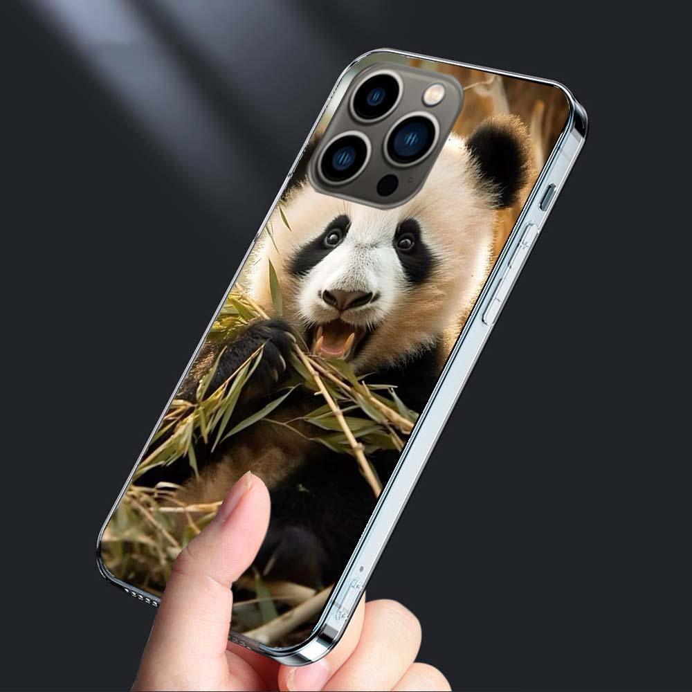 Чехол для телефона Panda Baby, Семья Больших Панды, Для iPhone 16E 15 Pro 14 Plus 17E 16 17 Pro Max Air 11 12 13 Mini, Ударопрочный Capa C