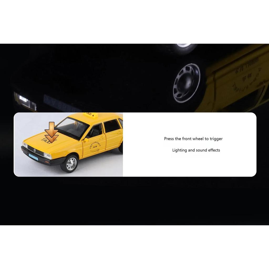 1/32 Volkswagen Santana Такси Металлическая Литая Модель Автомобиля Домашний Декор и Коллекционные Предметы Хобби Дисплей Украшения Праздничный Подарок